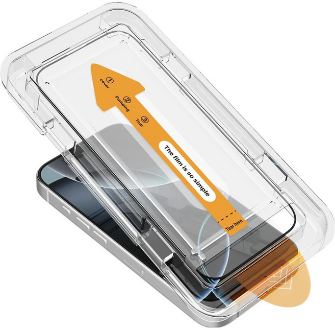 뉴클 셀프먼지제거 부착키트 풀커버 9H 고경도 강화유리 액정보호필름 2p 세트, 1세트