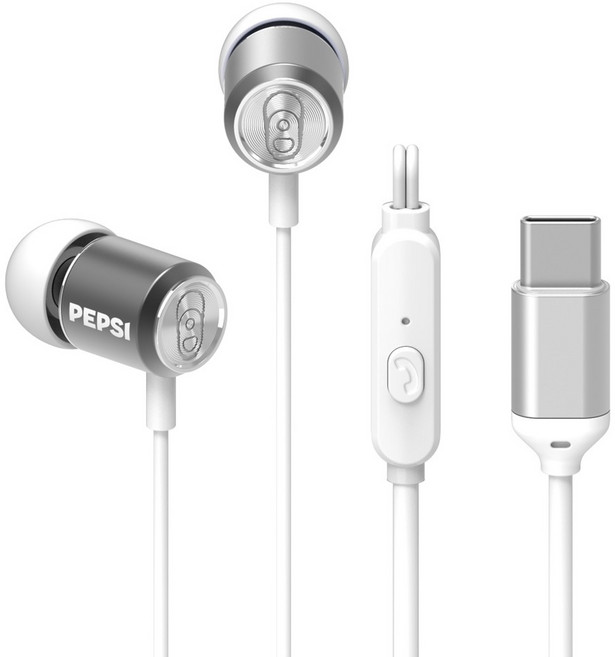 펩시 C타입 커널형 알루미늄 줄꼬임 방지 유선 이어폰 PEP-CEG2 그레이