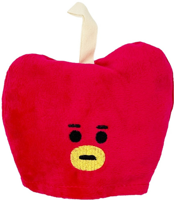 MARUSHIN 丸真 宇宙明星BT21 收納式擦手巾 TATA, 紅色, 1個