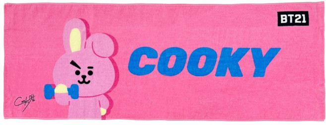 MARUSHIN 丸真 宇宙明星BT21 運動毛巾 COOKY, 粉色, 1件