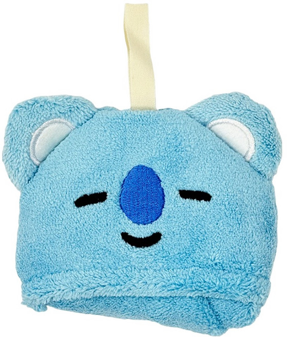 MARUSHIN 丸真 宇宙明星BT21 收納式擦手巾 KOYA, 藍色, 1個