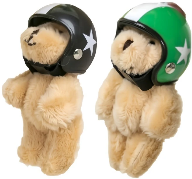 디어민 곰돌이 인형 키링 2종, 1세트, 블랙, 그린, 17cm - 쿠팡
