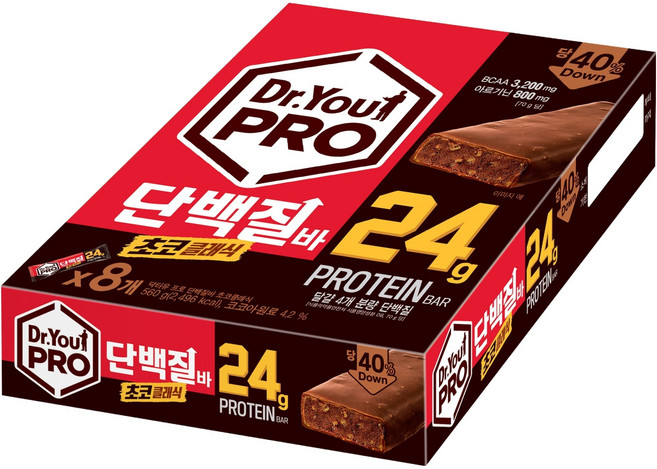 ORION 好麗友 Dr.You Pro 專業蛋白棒 經典巧克力, 70g, 8個