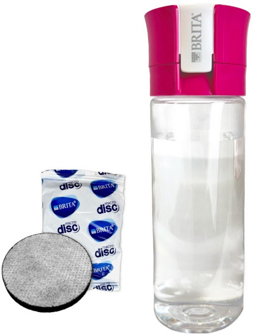 BRITA Fill & Go 隨身濾水瓶 附濾芯片, 粉色, 1個, 600ml