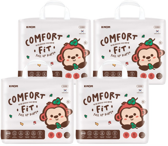 MOTHER-K COMFORT FIT 雲柔鎖水褲型玩睡褲 12~17kg, 128個, 特大碼 (XL)