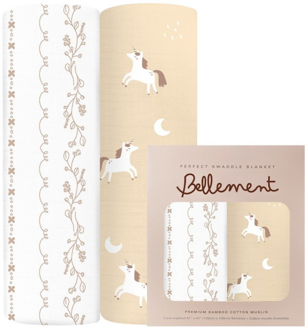 벨몽 뱀부 코튼 속싸개 겸 블랭킷 2종 세트