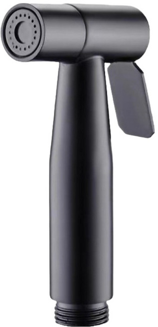 Rich Store 俐落現代浴室清潔馬桶洗滌免治馬桶多用途噴槍 不鏽鋼噴槍 5.3 x 12 cm, 黑色, 1個