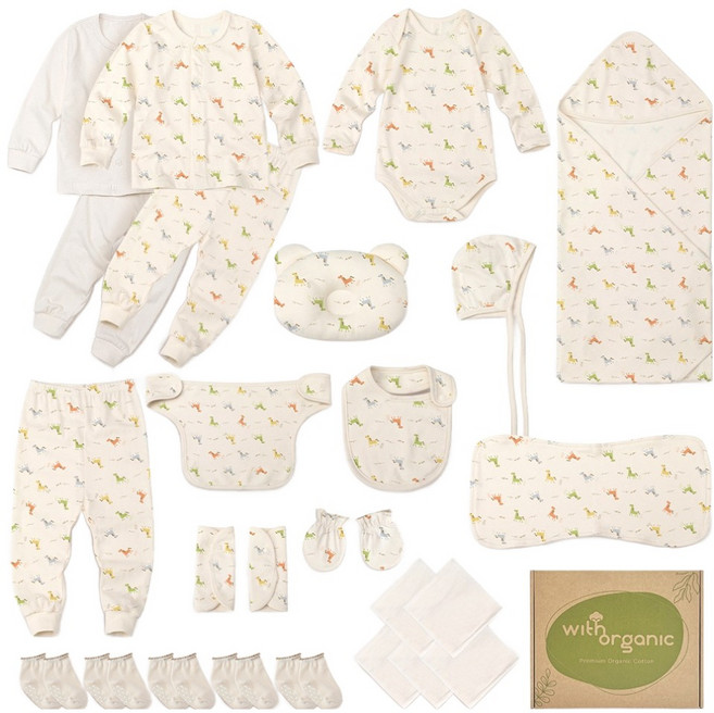 위드오가닉 신생아용 말띠해 사계절 프리미엄 출산선물세트