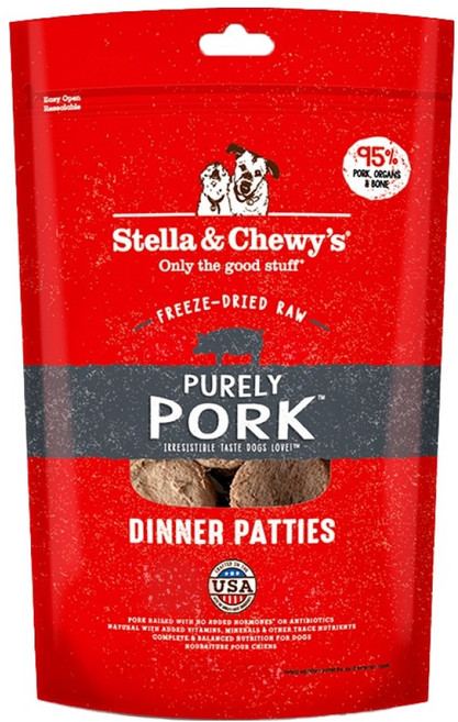 스텔라앤츄이스 전연령 강아지 동결건조 디너패티 사료, 돼지, 397g, 1개