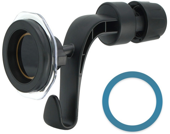 삼에스 멀티 뒷좌석 맥세이프 자석 휴대폰 거치대 후크 C138, 블랙, 1개