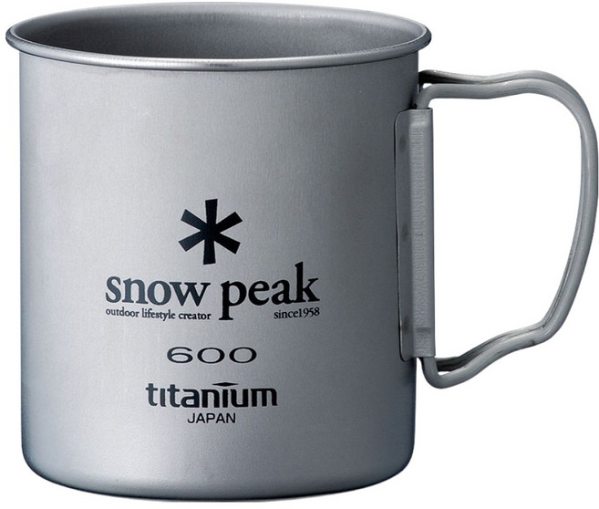 snow peak 雪諾必克 SP鈦金屬單層杯-600 MG-044R, 金屬色, 1個