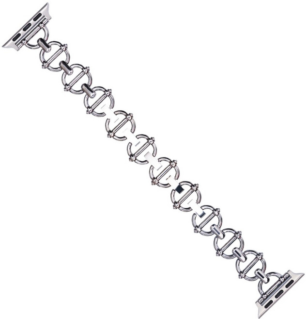 우먼스9999 오디디 메탈 브레이슬릿, 실버, 1개