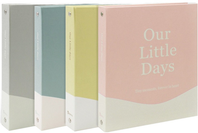 Bfancy Little Days 4 x 6 口袋式相簿 4件組, 黃色, 粉紅色, 薄荷綠, 灰色, 40張