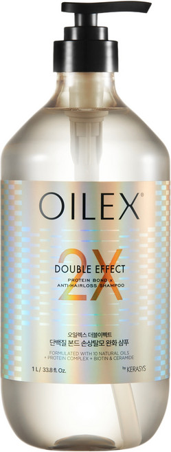 KERASYS Oilex雙效修護緩解掉髮蛋白鍵結洗髮精, 1個, 1L