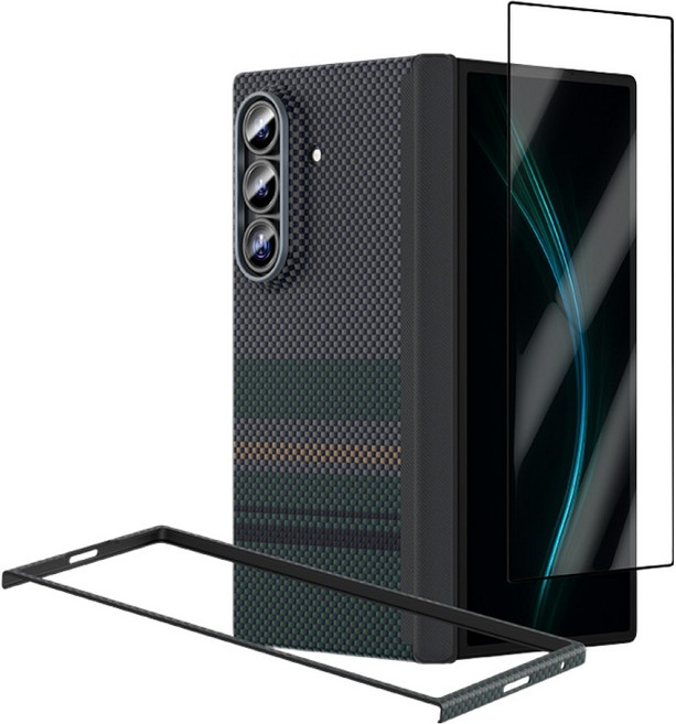 벤크스 슬림 카본 맥세이프 케블라 Aurora Combo 휴대폰 케이스 + 전면필름 + 전면프레임 세트