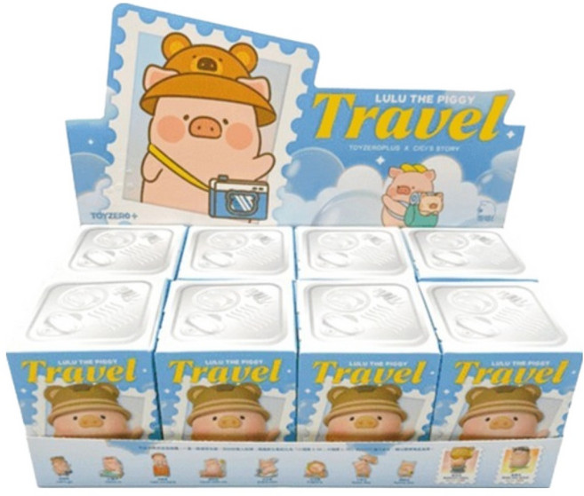 TOYZEROPLUS Play in the Box 露露豬 旅行系列 盲盒公仔 隨機出貨, 1個