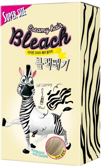 이지엔 크리미 헤어블리치 블랙빼기 탈색제 슈퍼사이즈, 600g, 1개