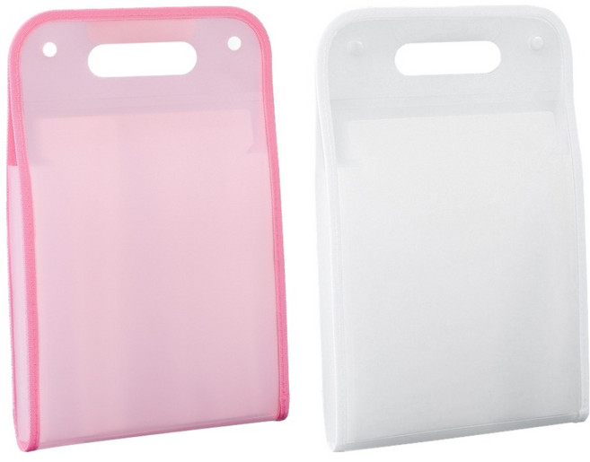 투데이리빙 13칸 A4 아코디언 파일 수납 케이스 2종 세트 CD_OOS_AL062P, 핑크, 화이트, 1세트