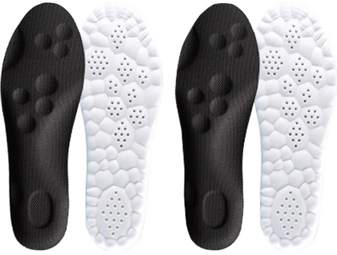 위더스욕실용품 클라우드 에어셀 푹신한 신발 깔창 양발착용 세트 블랙, 2세트