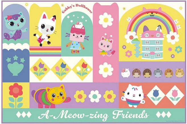 Skater 卡通桌墊餐墊/野餐墊 S, 90 x 60cm, 蓋比的娃娃屋, 1個