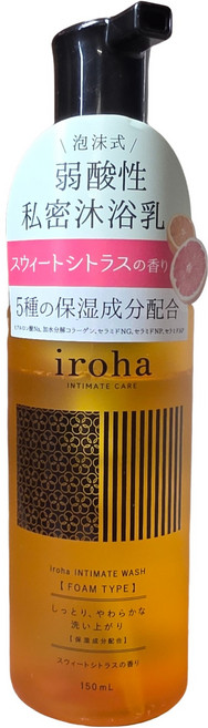 iroha INTIMATE WASH 泡沫私密沐浴乳 香甜柑橘 IIF 02, 1個, 150ml