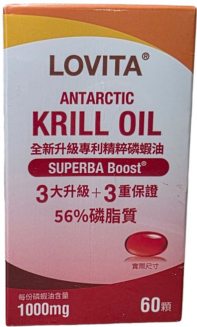 Lovita 專利精粹磷蝦油, 1個, 60顆