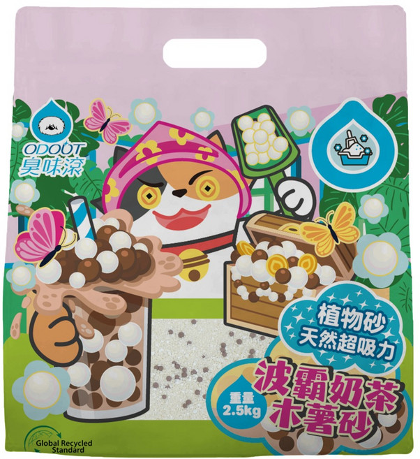 臭味滾 ODOUT 波霸奶茶木薯砂, 2.5kg, 1個, 無香