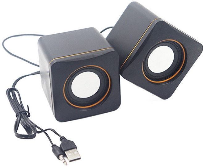 제제야 USB 노트북 컴퓨터 미니 스피커, 검은색