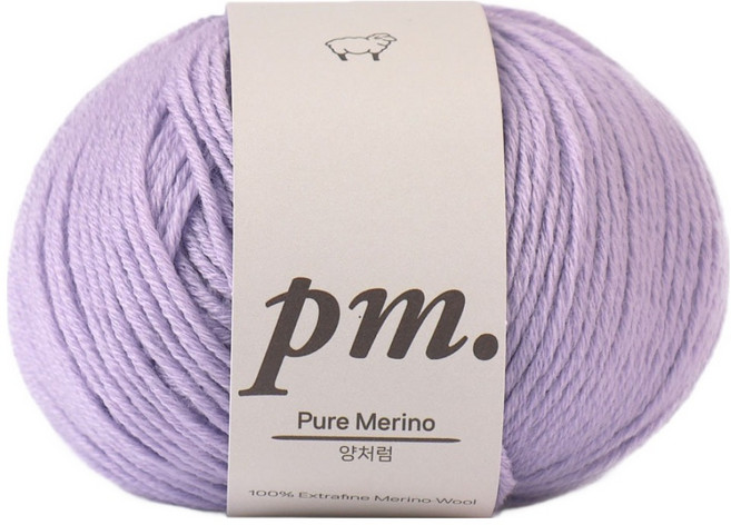 brandyarn Pure Merino 美麗諾羊毛編織線 50g, 25號 薰衣草紫, 1個