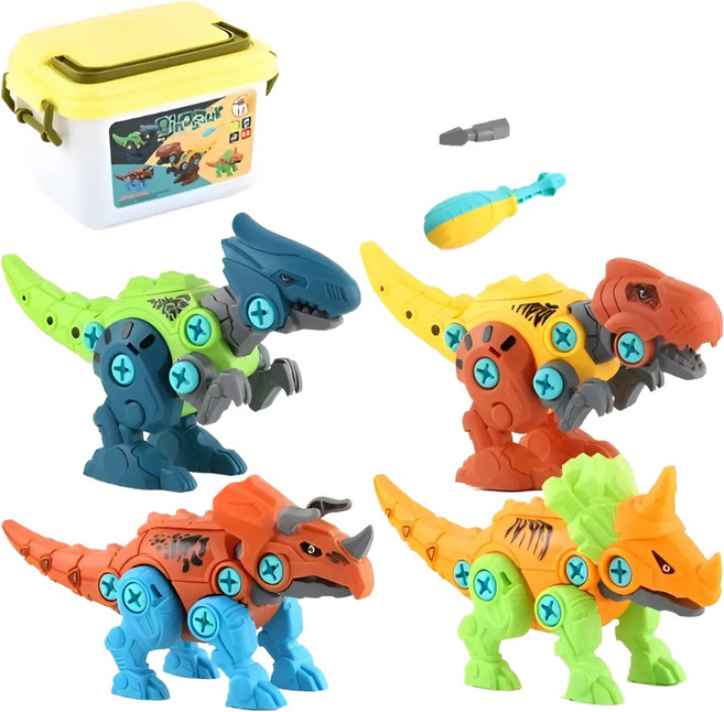 에스민 공룡만들기 장난감 조립블럭 세트, 혼합색상(장난감), 랜덤발송(정리케이스), 1세트