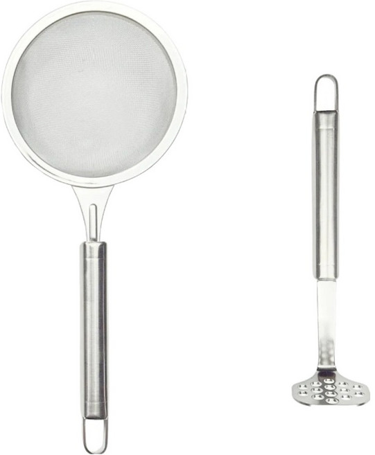 무연마제 스텐 304 이유식 조리도구 세트, 1세트, 채망 + 미니매셔