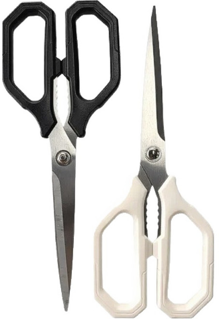 Chase My Home 鋒利的雙手剪刀2件組, 黑色, 白色, 1套