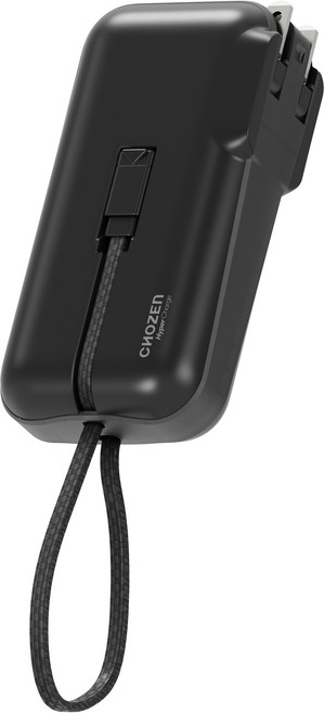 CHOZEN 雙線快充口袋行動電源 10000mAh Type-C, 夜輕黑, PDA1020B