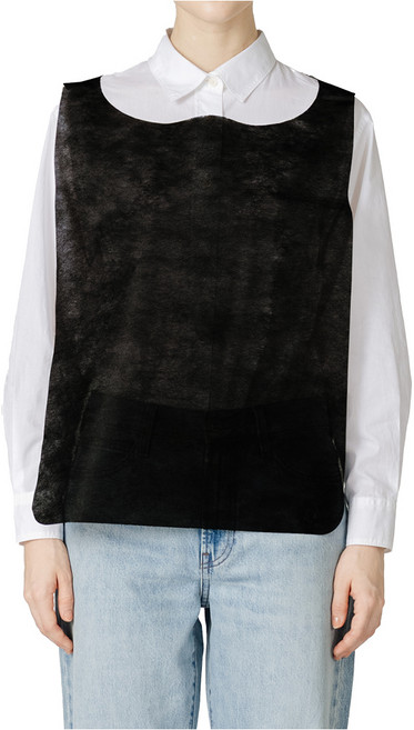 홈스라인 라이트 일회용 부직포 앞치마, 블랙, 100개