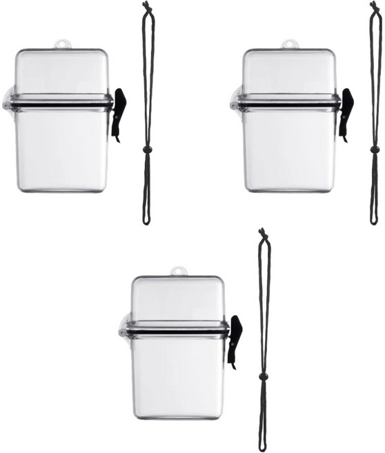 재미존 포토카드 케이스 목걸이형, 투명, 3개