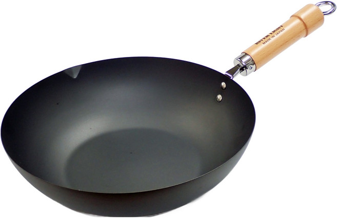 RIVER LIGHT 極 PREMIUM 不易生鏽無塗層窒化鐵炒鍋/極鐵鍋 日本製, 24cm, 1個