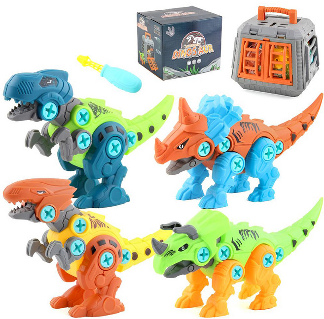 Dearmin 恐龍組裝玩具 組裝積木套組, 混合顏色, 1套