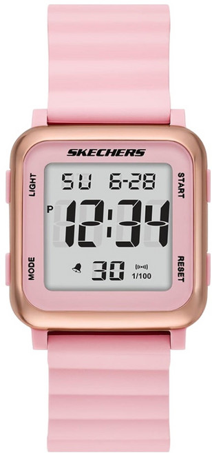 SKECHERS 女款 Beckworth 數位方形聚氨酯手錶 SR631