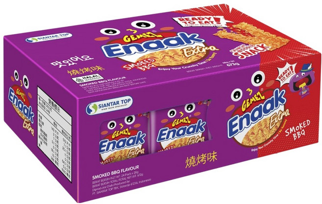 GEMEZ Enaak 韓式小雞麵 燒烤味, 24個, 28g
