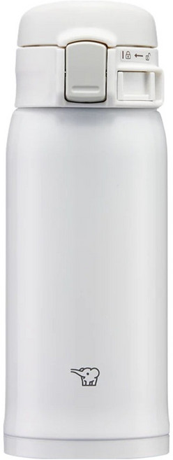 ZOJIRUSHI 象印 超輕量彈蓋式不銹鋼真空保溫保冷杯 SMSR36E-WA, 1個, 簡潔白, 360ml