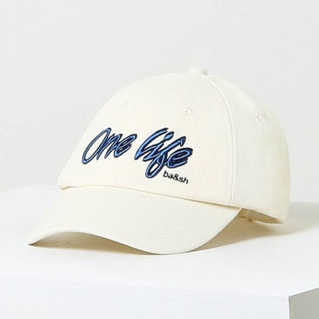 바앤쉬 레터링 자수 면 캡모자