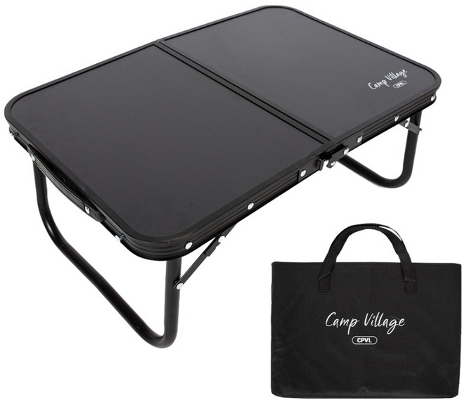 CAMP VILLAGE 迷你折疊露營桌, 黑色