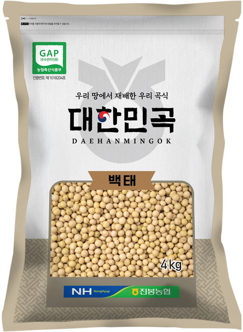 농협 대한민곡 백태, 4kg, 1개