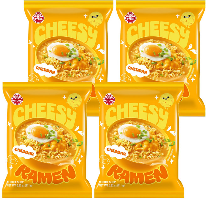 OTOKI 不倒翁 切達起司風味拉麵 111g, 4包