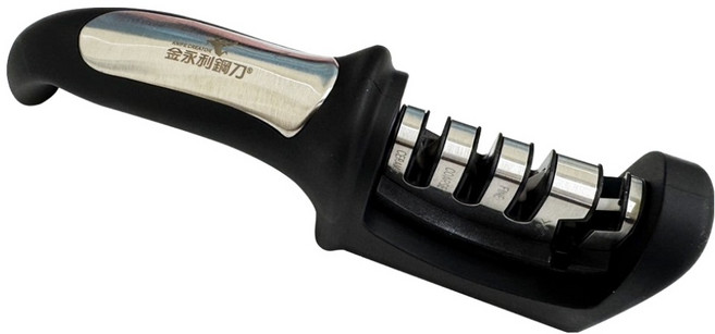 金永利鋼刀 不銹鋼四合一專業磨刀器 刀具/剪刀/磨刀石 NPT04, 黑色, 1個