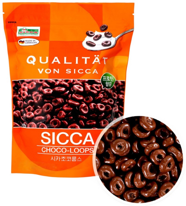 Sicca 牛奶大容量夾鏈袋巧克力脆條, 460g, 1個