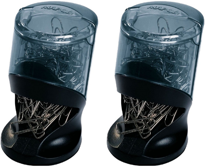 마패드 더 편한 자석 클립통 2p+ 클립 200p 세트, 블랙, 1세트