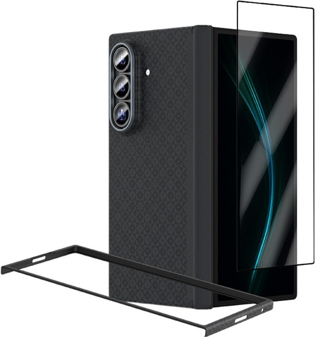 벤크스 슬림 카본 케블라 맥세이프 ArmorGrid Combo 전면필름 + 후면 휴대폰 케이스 + 전면프레임 세트