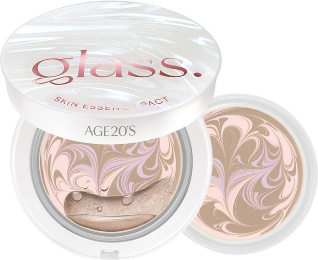 에이지투웨니스 홀리데이 에디션 글래스 스킨 에센스 팩트 글로우 본품 + 리필 세트, 21호뉴트럴아이보리, 1개