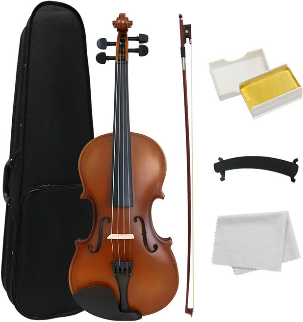 베르체 초보자 입문용 바이올린 1/4 케이스 포함, 혼합색상, 1세트, VC-100